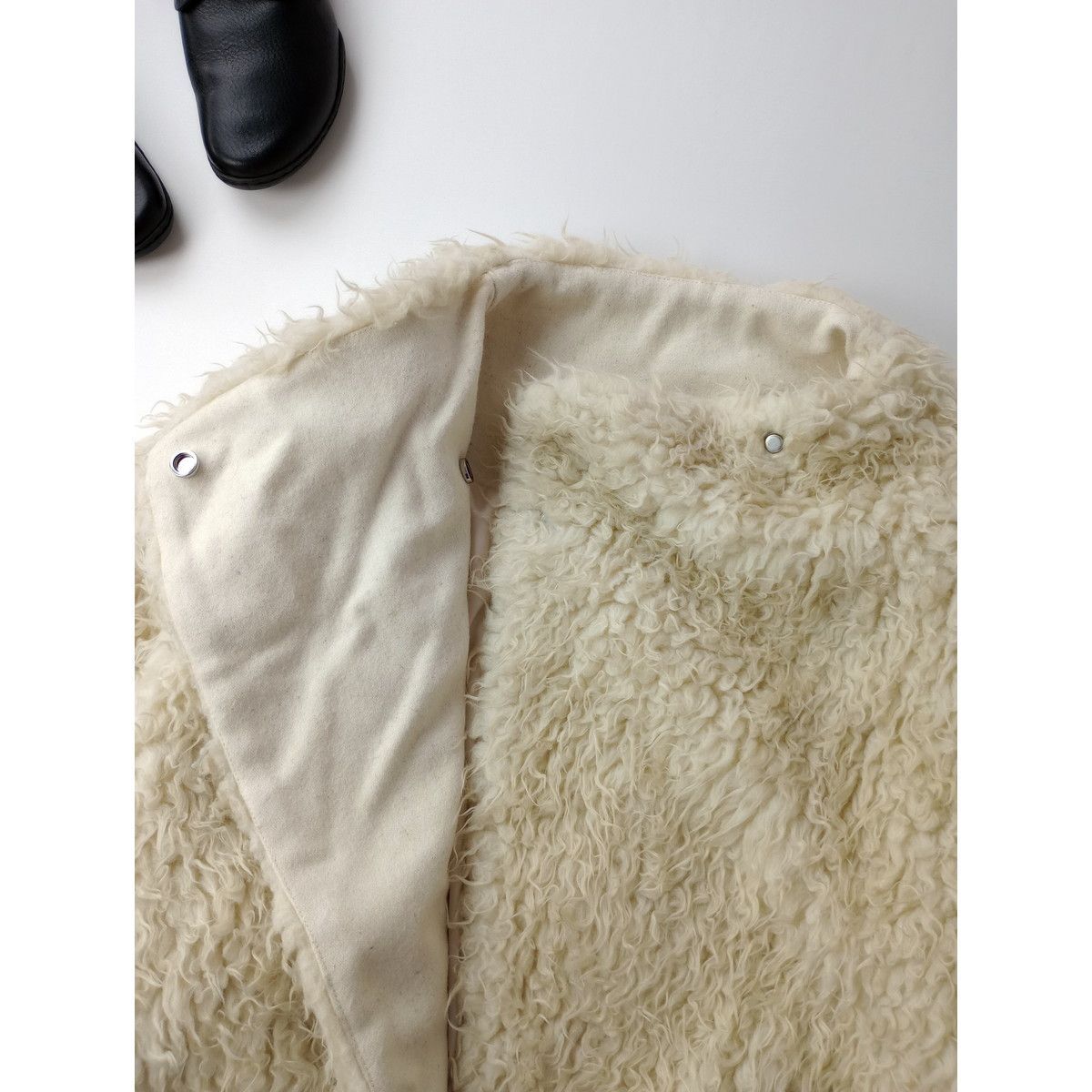 EMBA エンバ デミバフミンク ファーコート 毛皮 裏:花柄刺繍 M-L