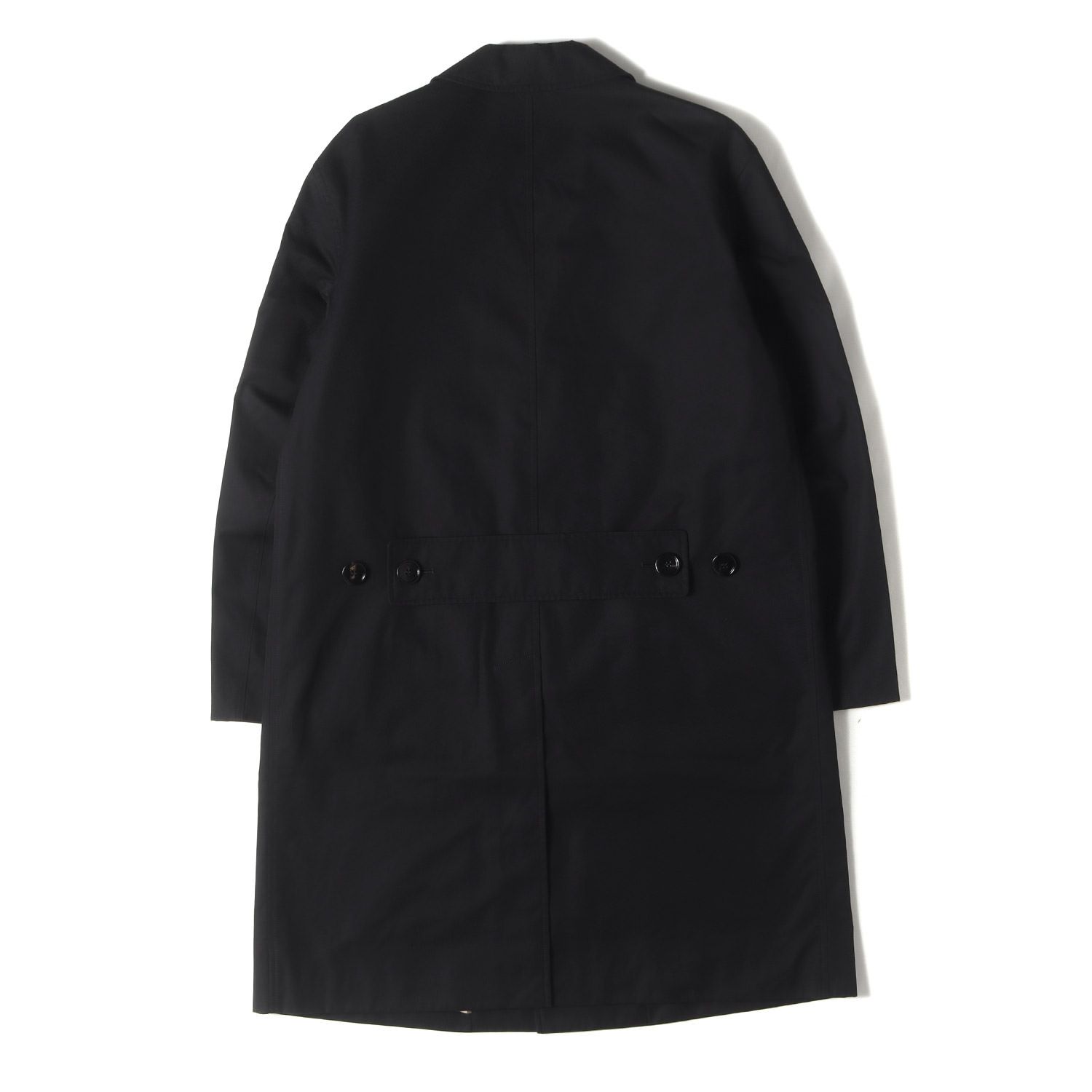 BURBERRY バーバリー コート ブラック 黒 サイズ:48 | 裏ノバチェック コットンギャバ 3B チェスターコート (Farringdon Black Cotton Gabardine Single-breasted Lab Coat)【中古】