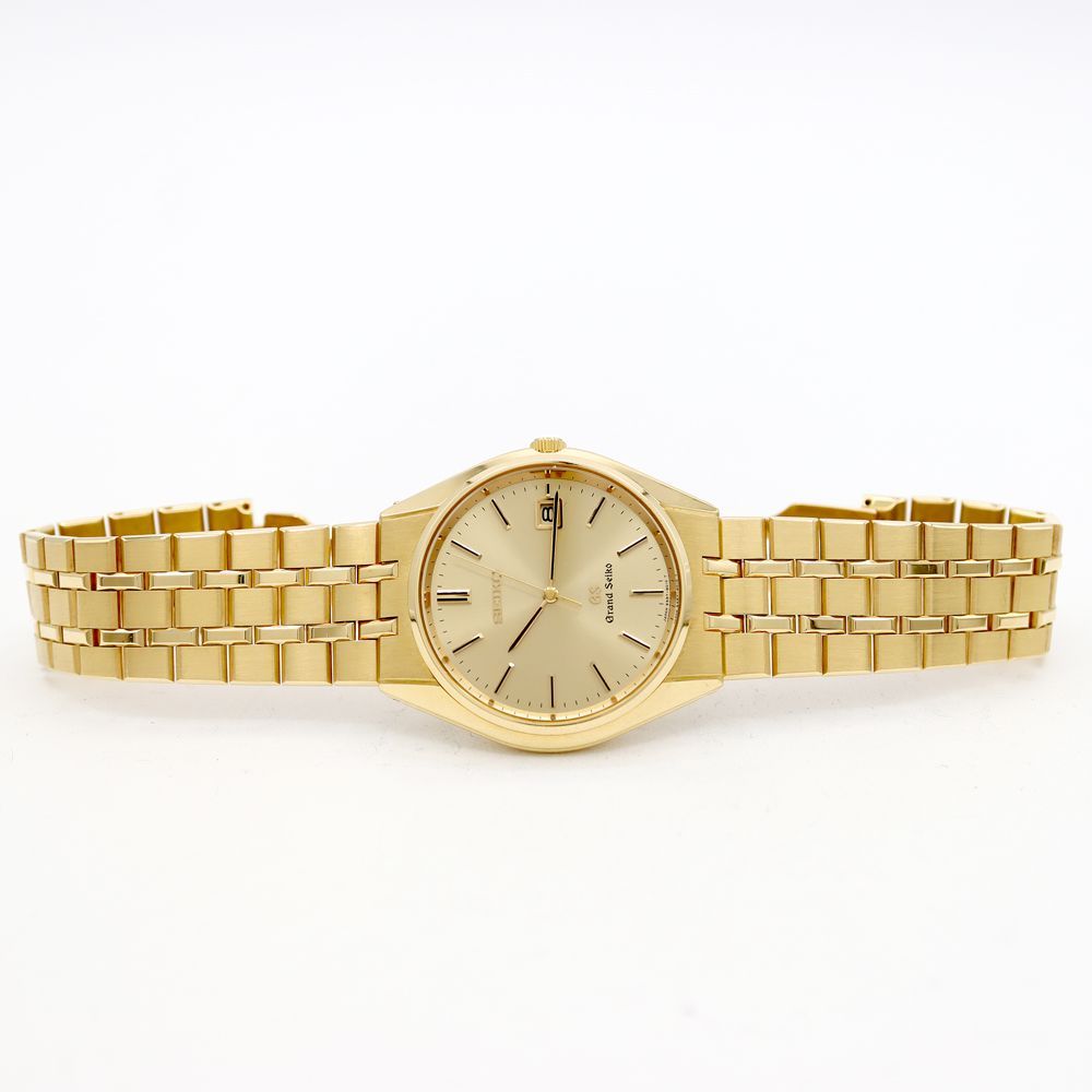 電池交換済 SEIKO セイコー グランドセイコー GS 9587-8010 デイト 金