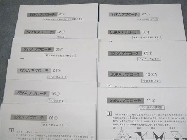 SAPIX サピックス 小6 算数 開成コース SS特訓 SSKA アプローチ 01〜11 テスト計11回 2024 013S2D SAPIX サピックス 小6 算数 開成コース SS特訓 SSKA アプローチ
