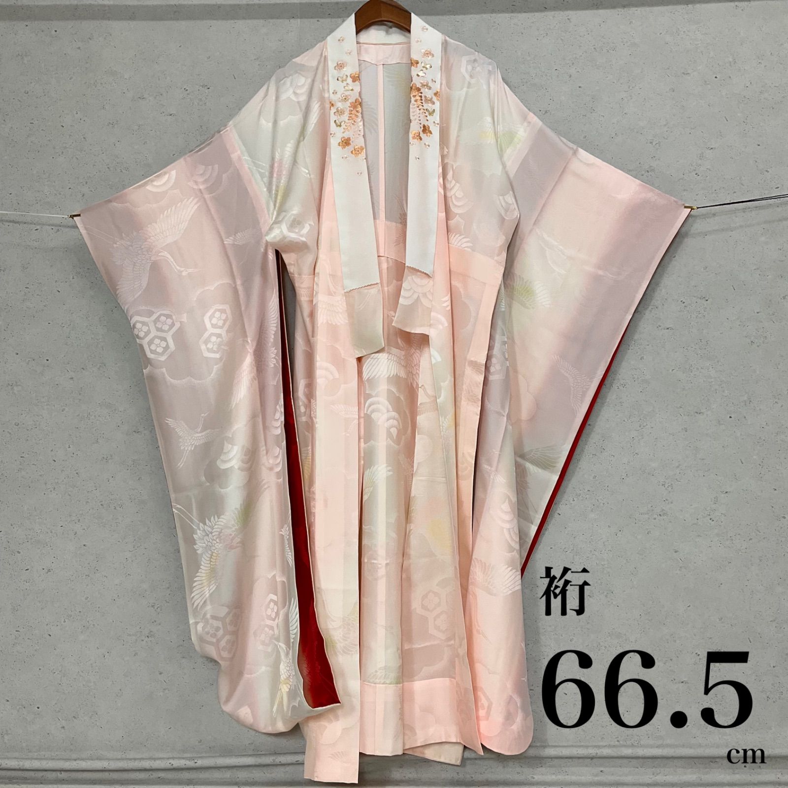 最新作 ◇kimono+one◇美品◇振袖長襦袢◇単衣◇袖無双◇居敷当て付き