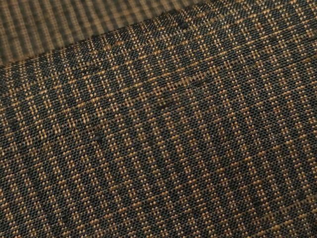平和屋着物男性　紬　格子文　正絹　逸品　CAAJ3978th