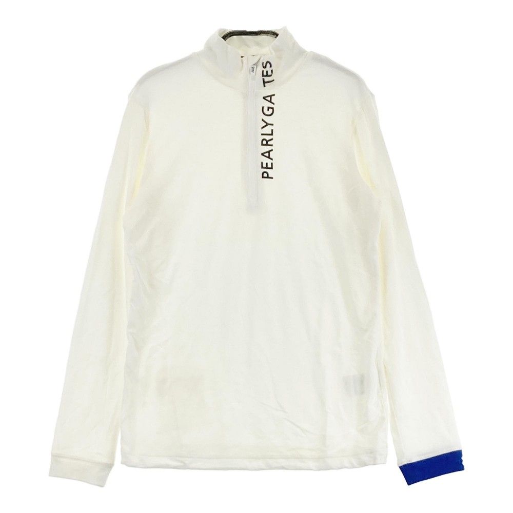 サイズ 1 PEARLY GATES パーリーゲイツ ハーフジップ長袖Tシャツ ホワイト系 240101315435 ゴルフウェア レディース ストスト