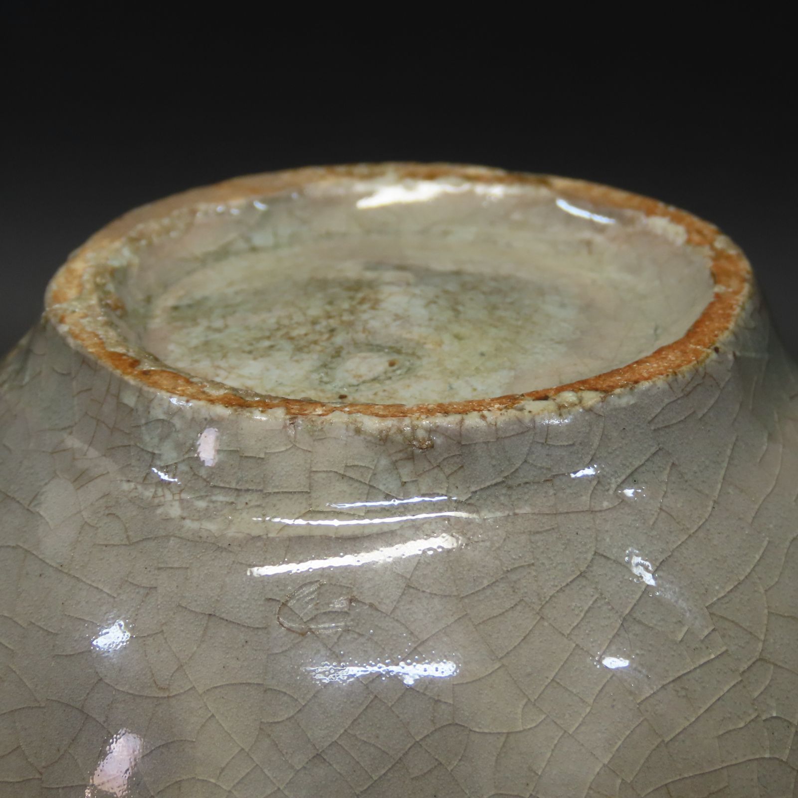 0191 美品 金重素山 鶴山窯 粉引徳利 酒器 真作保証 在銘 共箱