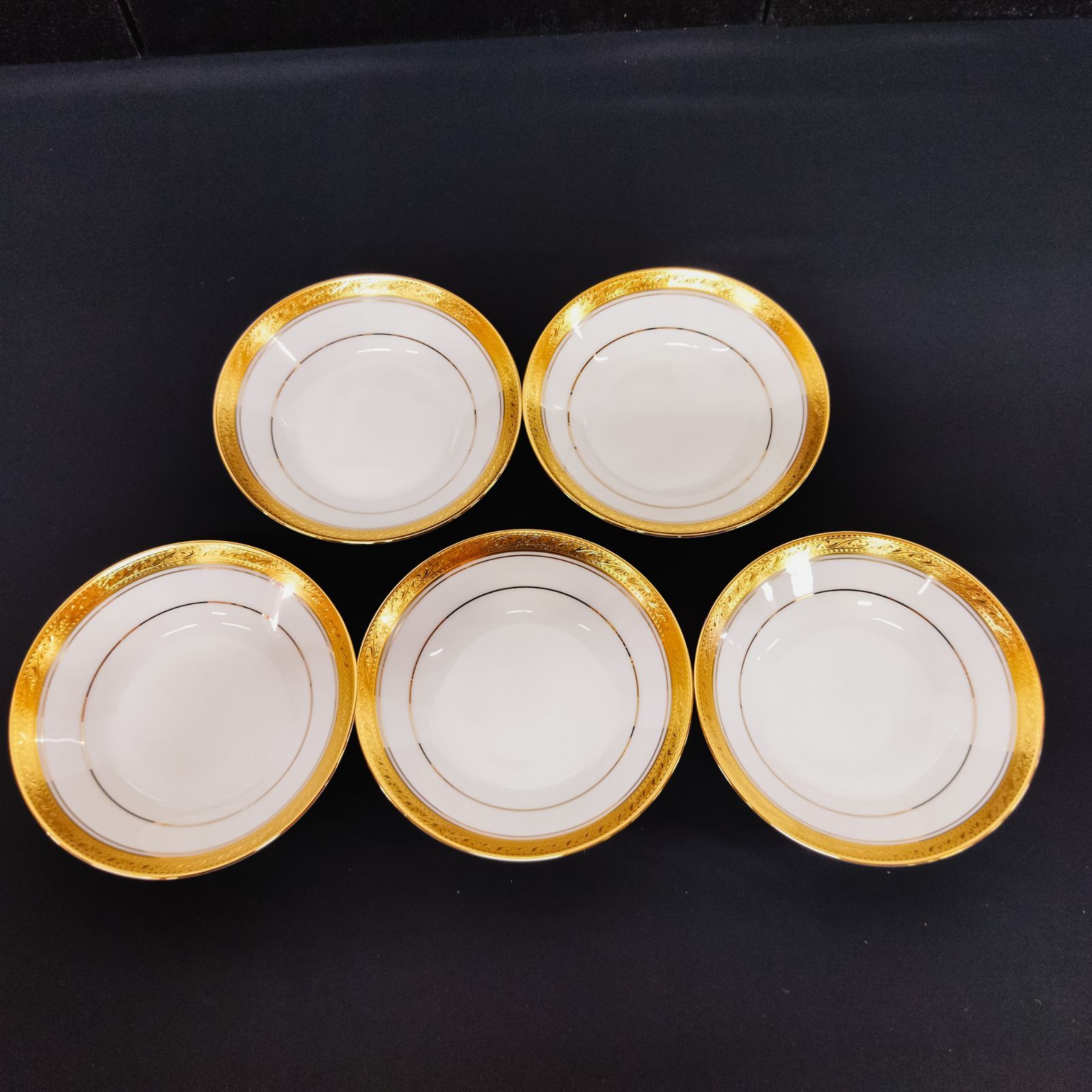 NORITAKE ノリタケ 食器 ベリー皿 蔦柄 金淵 5枚 デザート皿