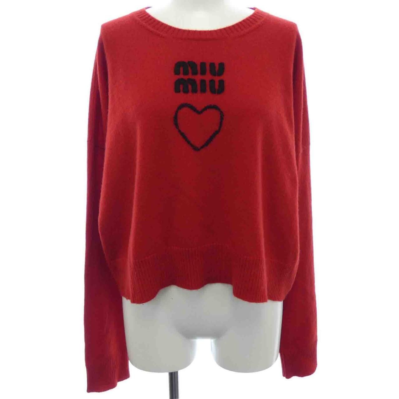 miu miu 赤 ニットセーター サイズ36 miu miu 赤 ニットセーター サイズ36