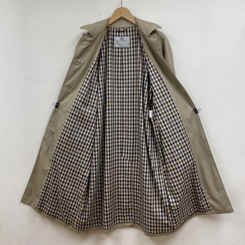 希少☆美品アクアスキュータム ベルデッドバルマカーンコート英国製ステンカラー Aquascutum アクアスキュータム 英国製 旧タグ Balmacaan Coat