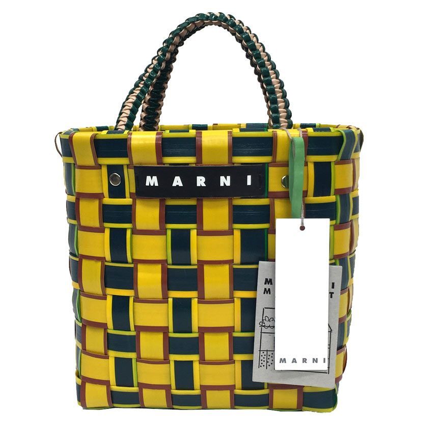 MARNI マルニ フラワーカフェ テープバスケット カゴバッグ aq8488