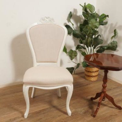 送料無料 K クラシック ダイニングチェア エレガント 姫系 マホガニー材 レーヨン張地 座面高47cm 猫脚チェア 懐古調スタイル HOMU-JOURNEY_COM