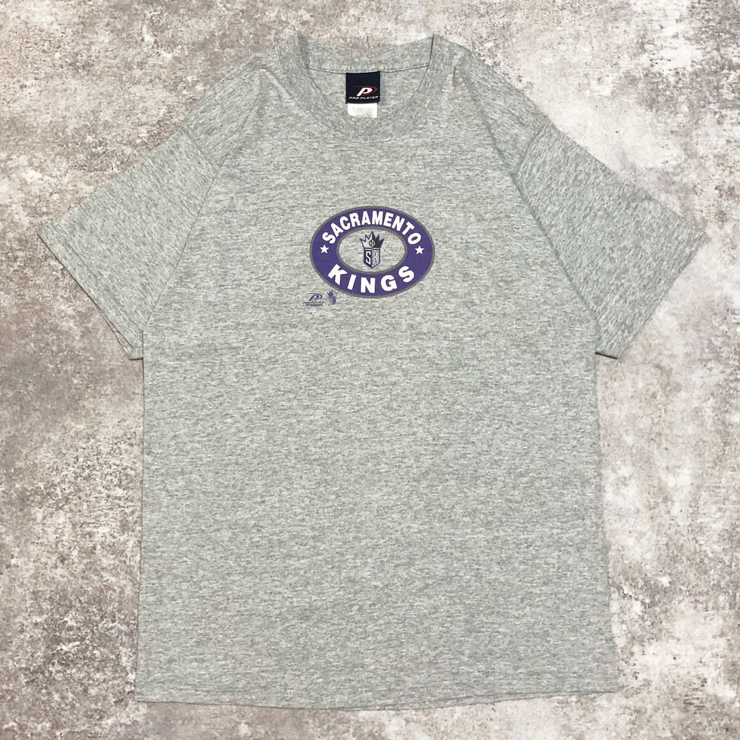 NBA サクラメント・キングス ロゴ プリントTシャツ M グレー 90s～00s