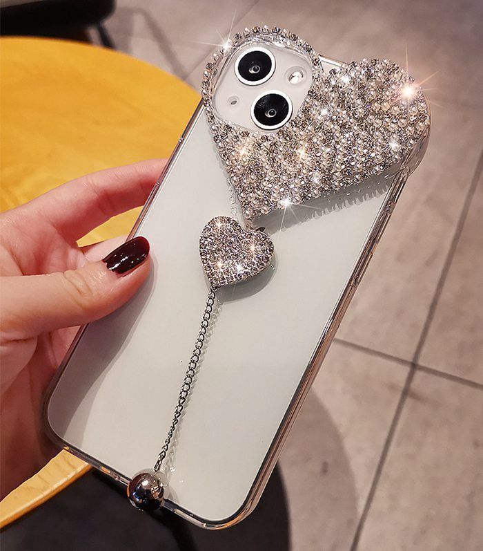 iPhoneケース ハート ダイヤモンド キラキラ おしゃれ