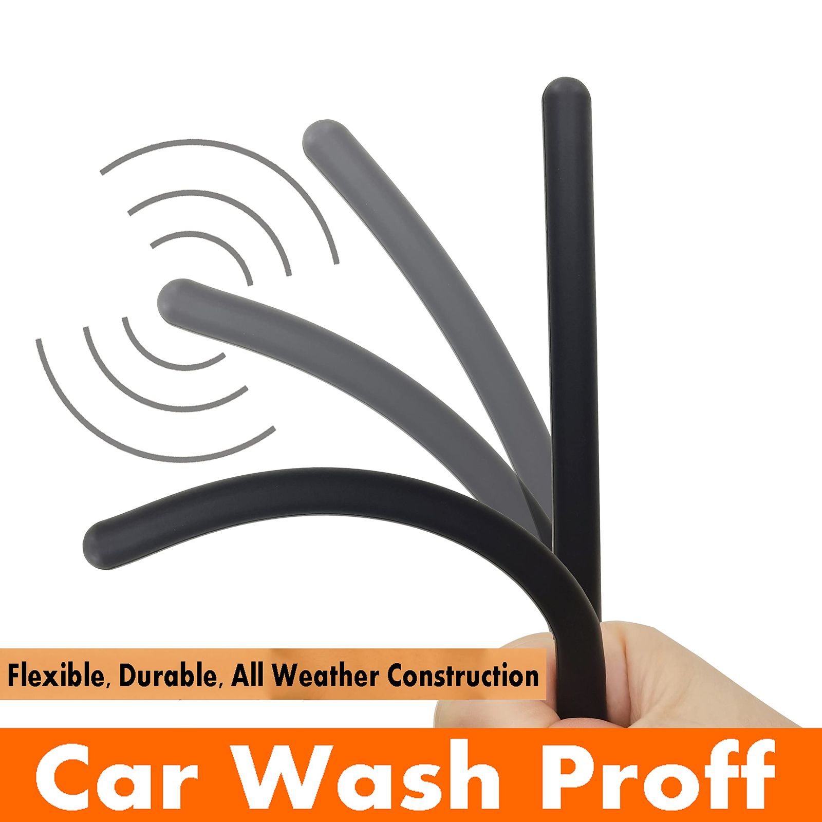 Lexus IS350コンバーチブル(2010-2015)用ラバーアンテナ、レクサスIS250コンバーチブル(2010-2015)アンテナ - 7インチ洗車防止、内部銅コイルアンテナマスト交換用 