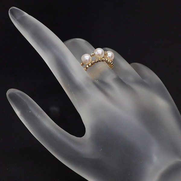 K18YG アコヤパール リング 5.9mm 