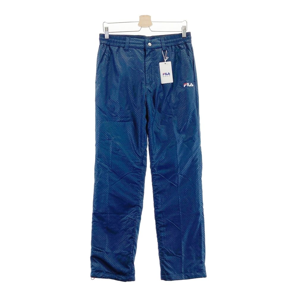 サイズ M FILA GOLF フィラゴルフ 中綿パンツ ブロックチェック柄 ネイビー系 240101517611 ゴルフウェア メンズ ストスト