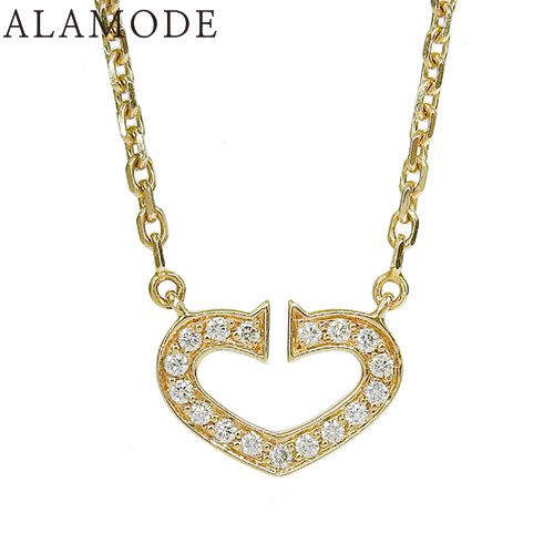 CARTIER(カルティエ) Cハート ネックレス ダイヤモンド K18 イエロー  