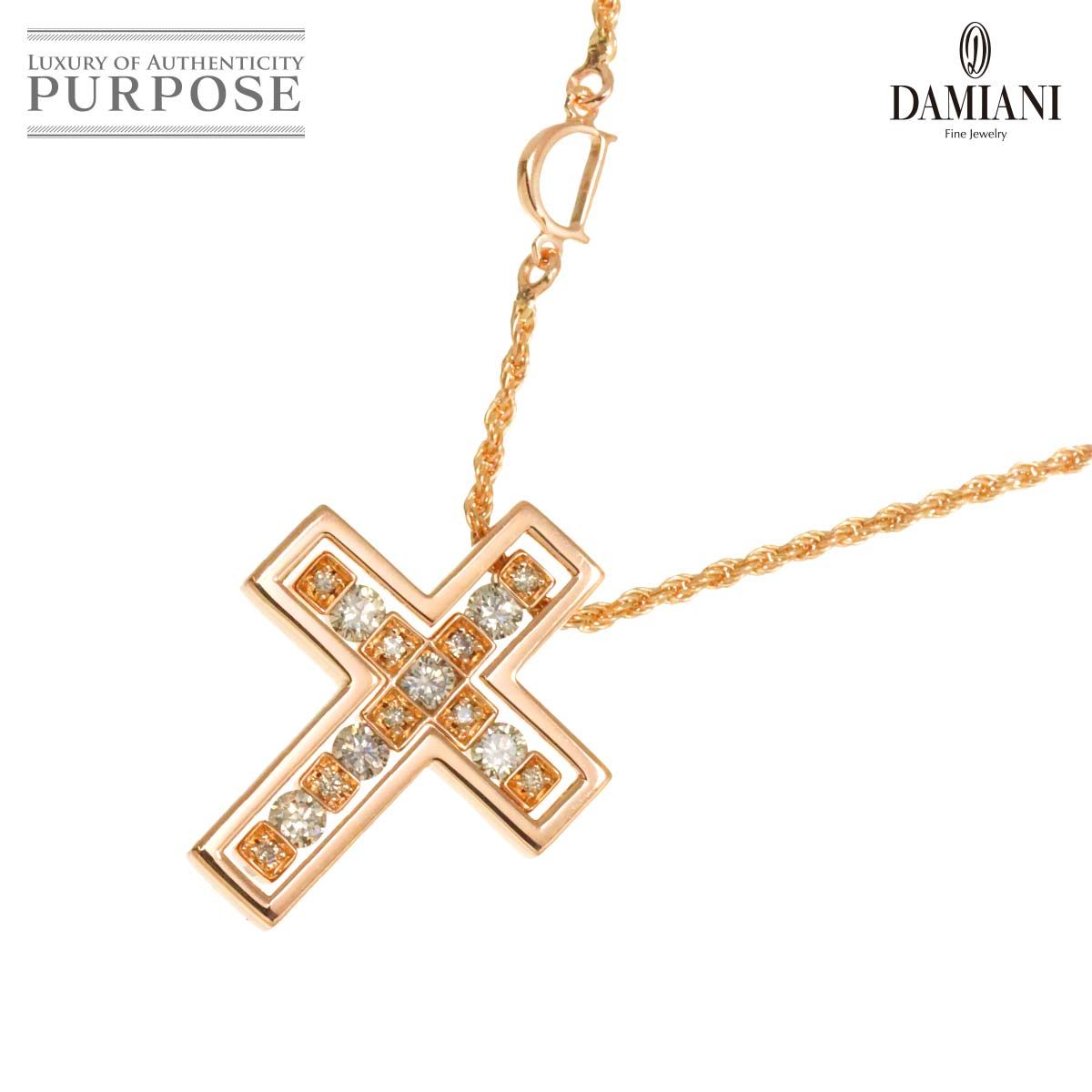 ダミアーニ DAMIANI ベルエポック ダイヤ ネックレス 50cm K18 PG 750  