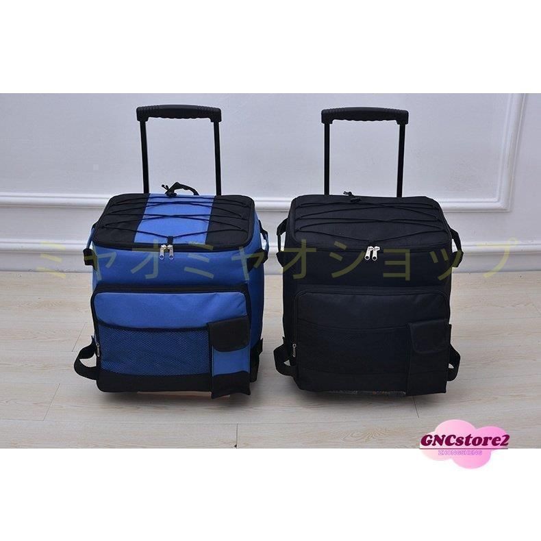 LSZIZZITクーラーボックス 大容量43リットル ショッピングカート ショッピングキャリー 断熱 キャスター付き クーラーバッグ 保冷バッグ付き  キャリーカート 折りたたみ 大容量 43L 保冷バッグ キャスター付き クーラーバッグ 伸縮ハンドル 買い物カート 折りたたみ ...