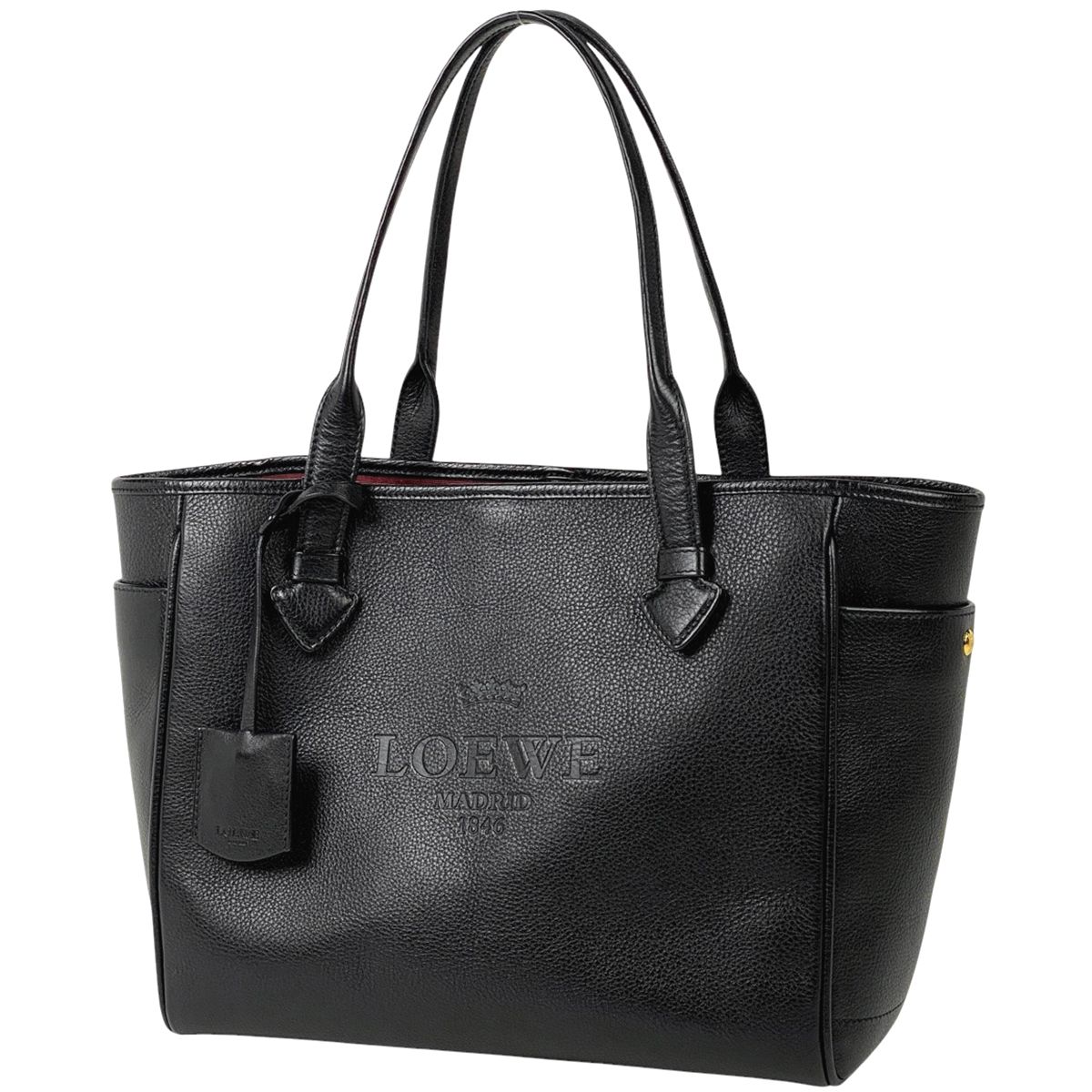 LOEWE　ヘリテージ　 ブラウンレザートートバッグ ロエベ LOEWE ロエベ ヘリテージ ブラウン ハンドバック トート