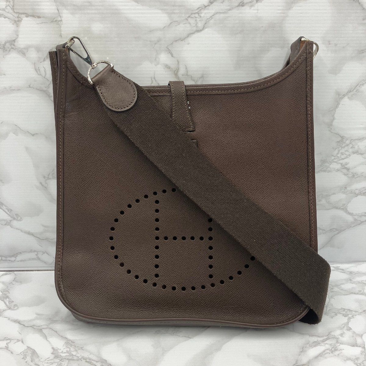 HERMES エルメス エブリン 1PM トゴ ハバナ □H H刻印 2004年 Hロゴ 