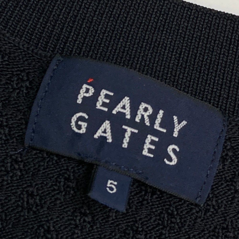 サイズ：5 PEARLY GATES パーリーゲイツ  長袖 ニットセーター 袖総柄 ネイビー系 [240101464029] ゴルフウェア メンズ ストスト サイズ：5 PEARLY GATES パーリーゲイツ 長袖 ニットセーター 袖