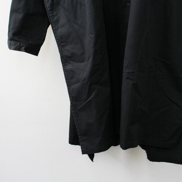 近年 Y's Yohji Yamamoto ワイズ ヨウジヤマモト YW-D81-002 BORN PRODUCT スタンドカラー ロングシャツ 1/ブラック【2400013219914】 近年 Y's Yohji Yamamoto ワイズ ヨウジヤマモト YW-D81-002 BORN