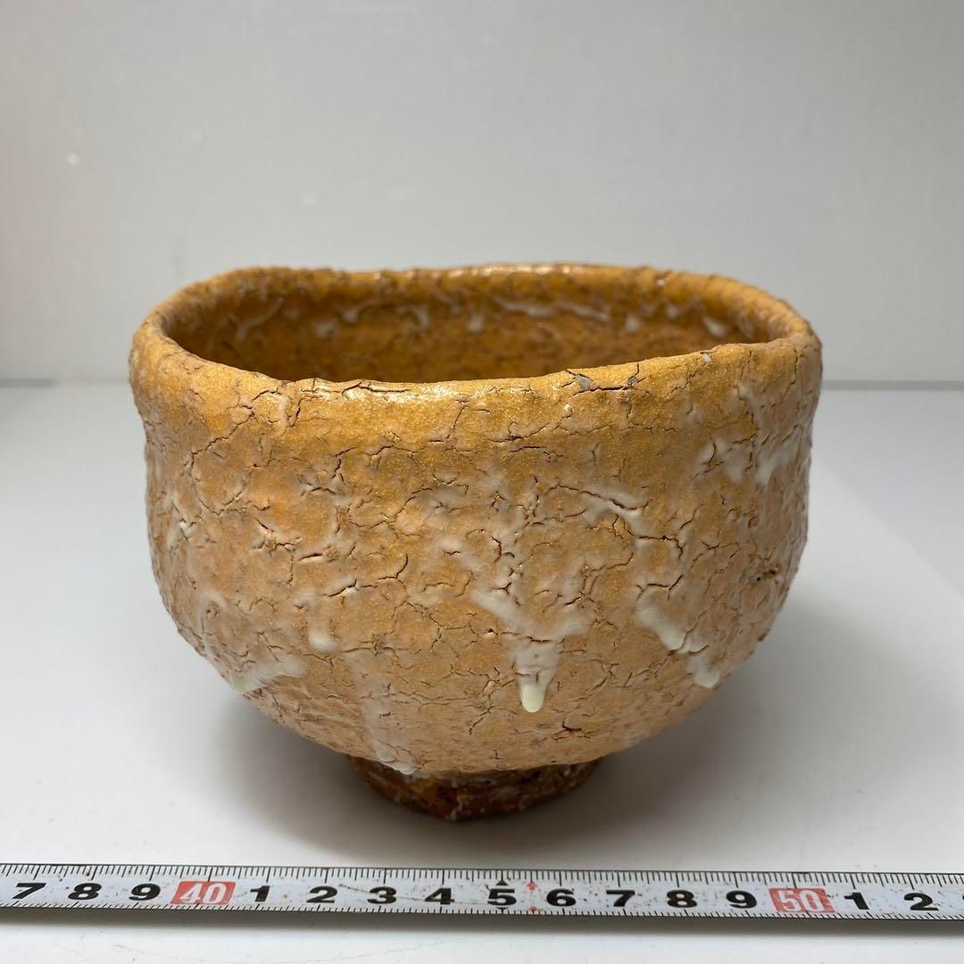 茶3 味舌隆司 萩茶碗 共箱 口径12㎝ 東里6-1128