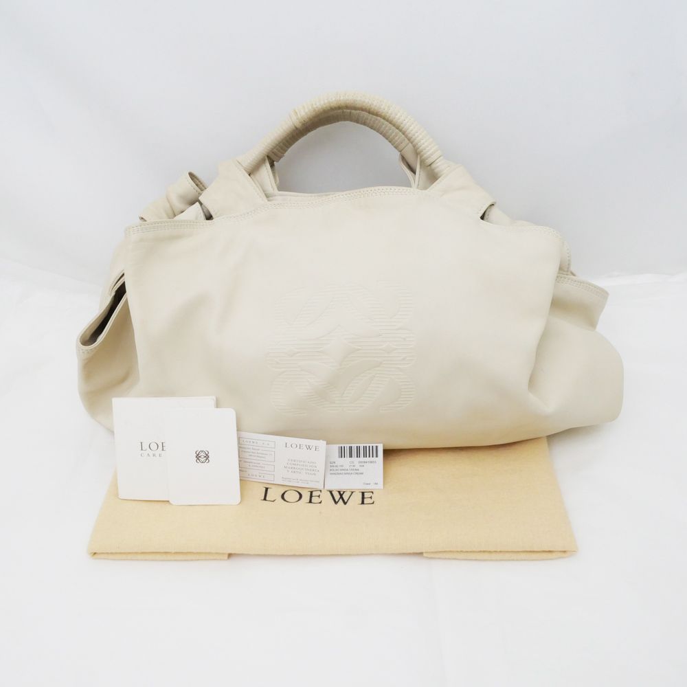 LOEWE ナッパアイレ　バッグ　ホワイト LOEWE ロエベナッパアイレ ハンドバッグホワイト白 レザー革 トート