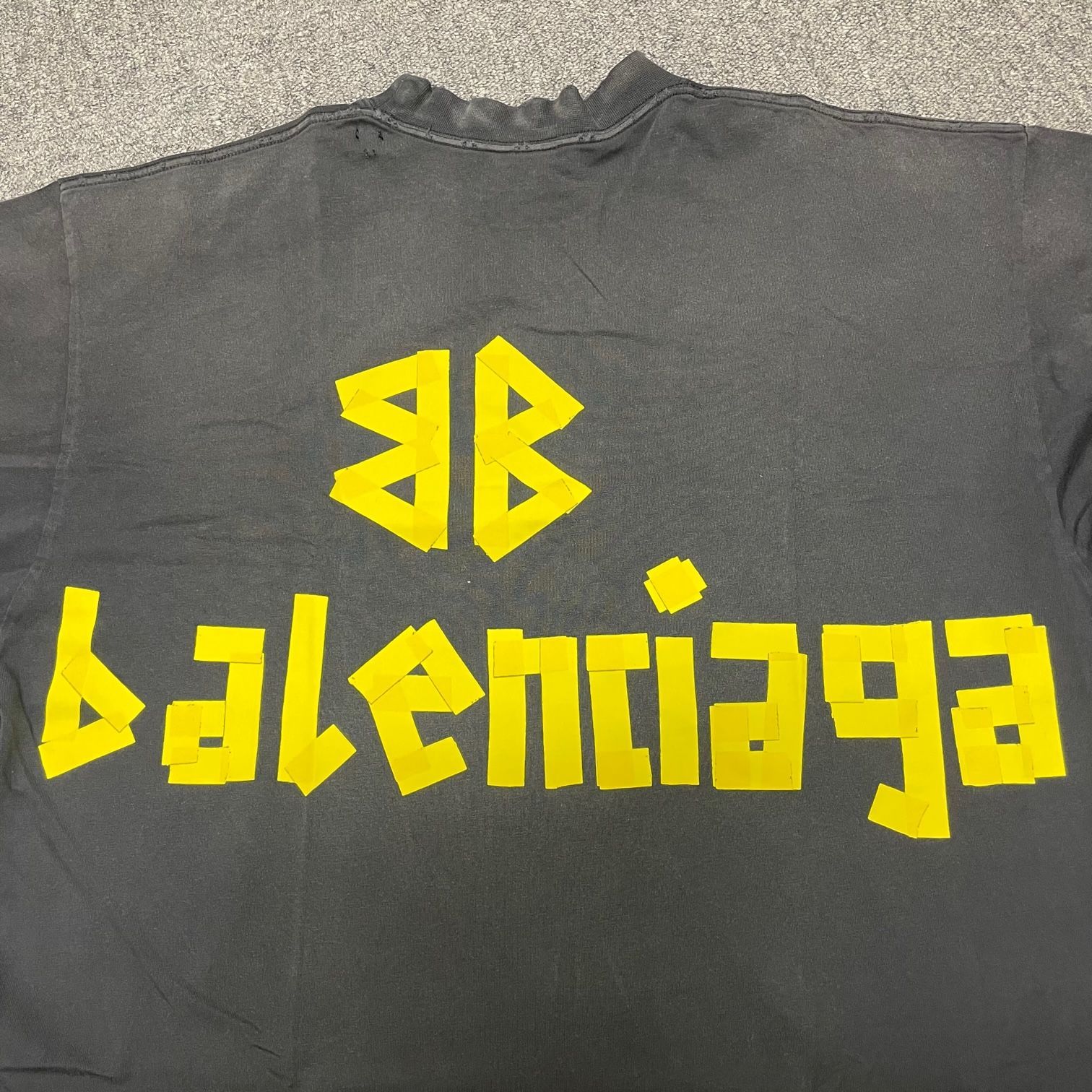 ダメージ加工国内正規 BALENCIAGA 23SS logo-print T-shirt