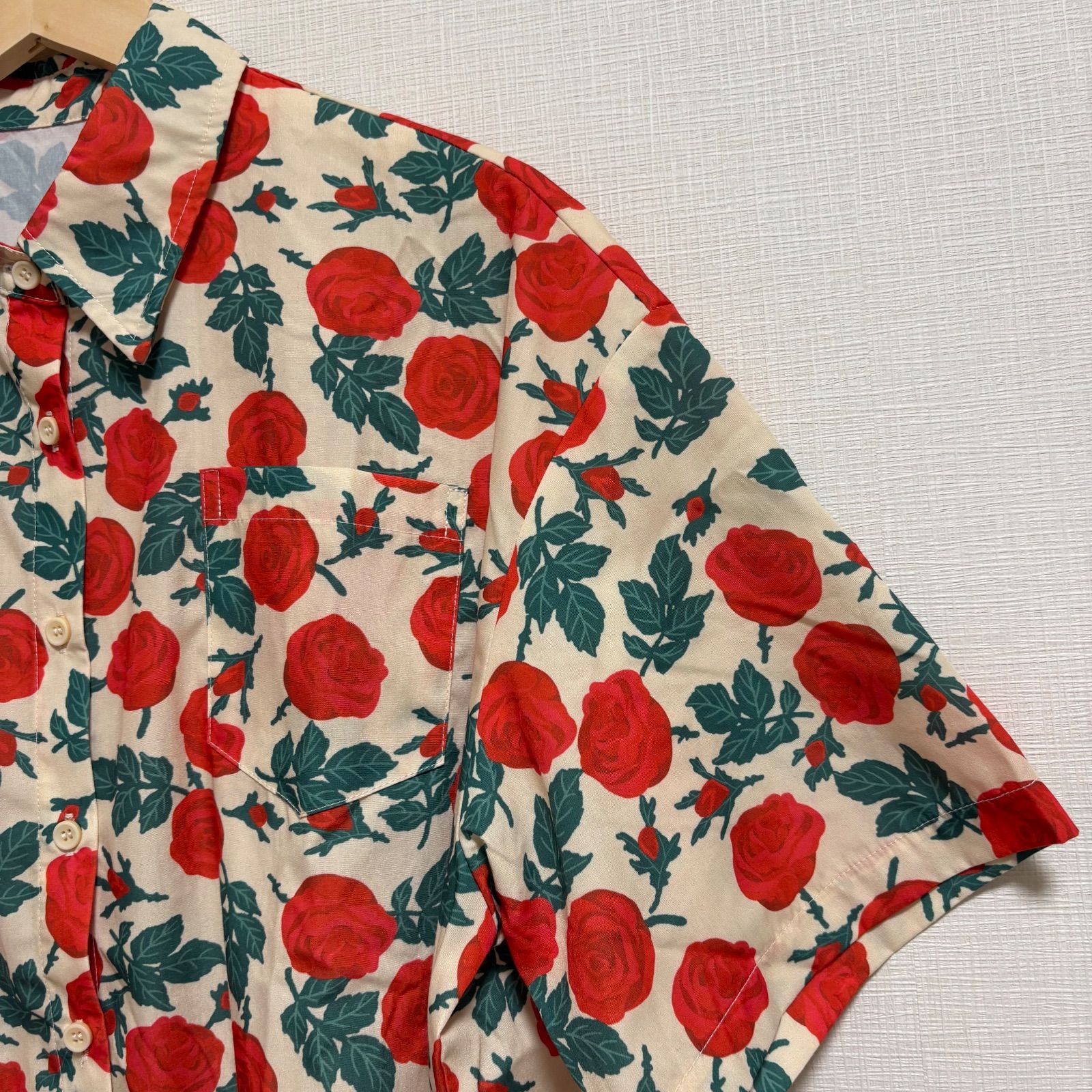 CALEE 半袖シャツ 薔薇 バラ M CALEE - 完売 19ss 今季新作 Calee コラボ Tシャツ 半袖 蛇 薔薇