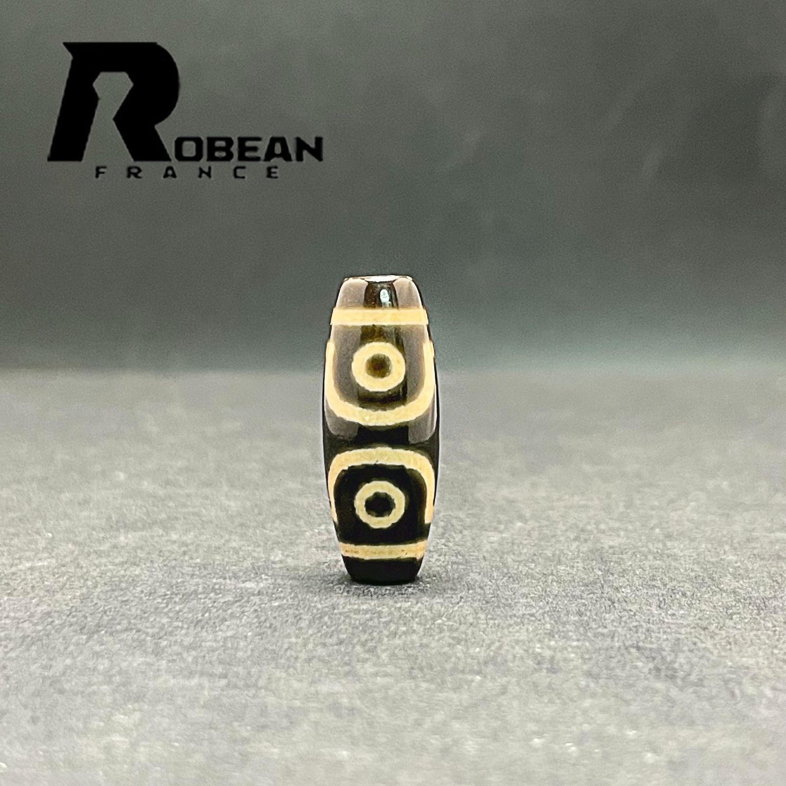 逸品 EU製 定価5万円ROBEAN・チベット天珠パワーストーン アクセサリー 天然石 金運 お守り 貴重 幸運 贈り物 プレゼント ギフト 約27.9*10.8mm 1004T045