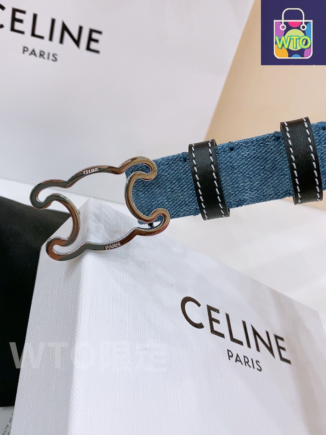 今日特価】Celine セリーヌ 24 中号 デニムベルト - メルカリ