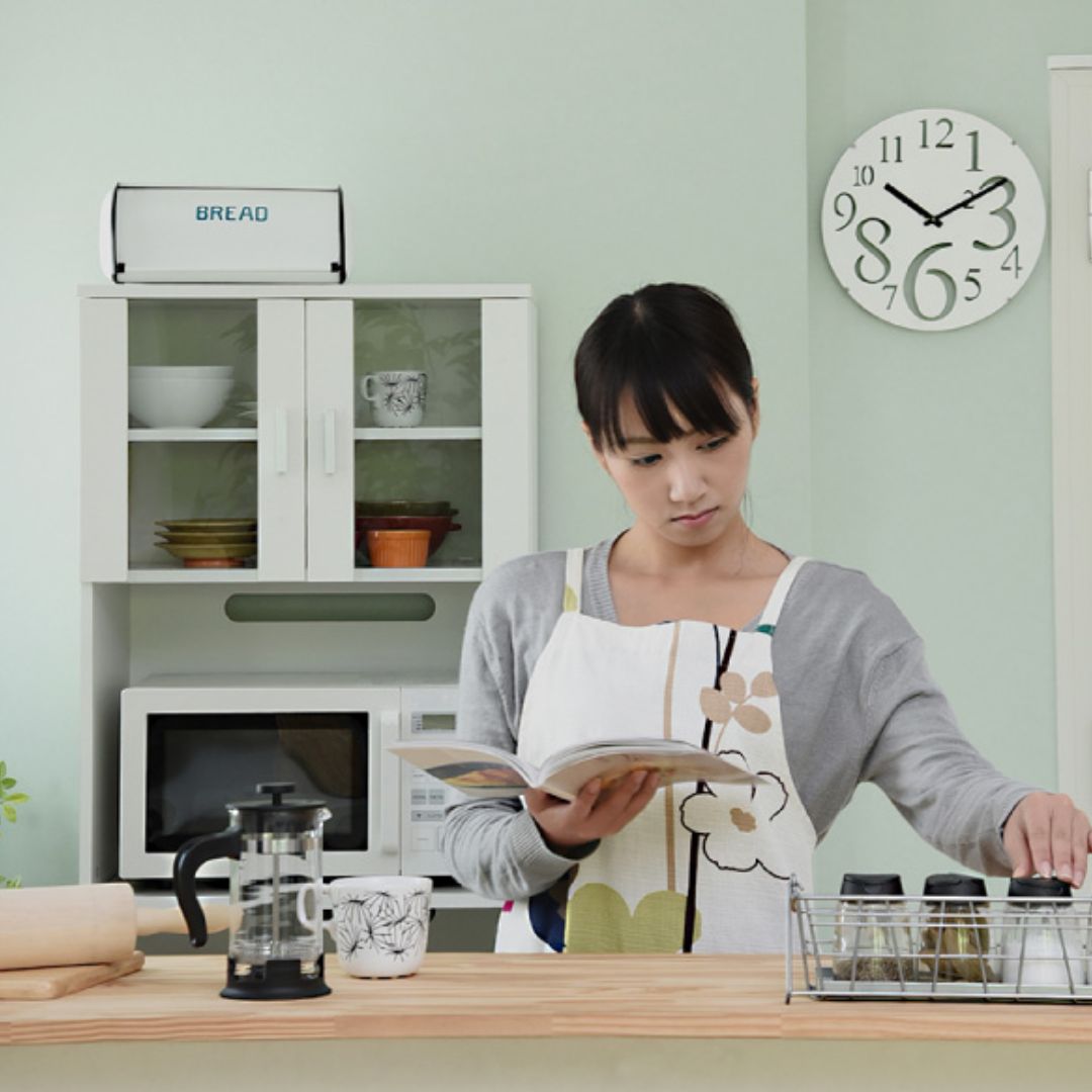 激安特価で販売中! レンジ台 レンジ棚 レンジラック 食器棚 北欧 キッチン収納 スライド棚 付き幅 60 高さ 160 収納 棚 ラック ガラス扉 レンジラック おしゃれ ホワイト 白