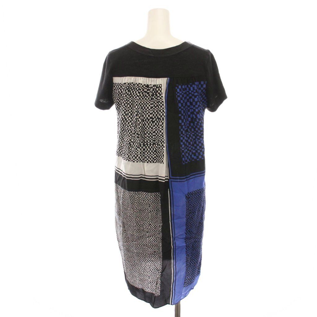 サカイ sacai チュニック 半袖 ワンピース ミニ 1 黒 青 白 13