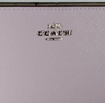 新品 レザー 二つ折り 長財布 紫 コーチ レディース 財布 J15 - メルカリ