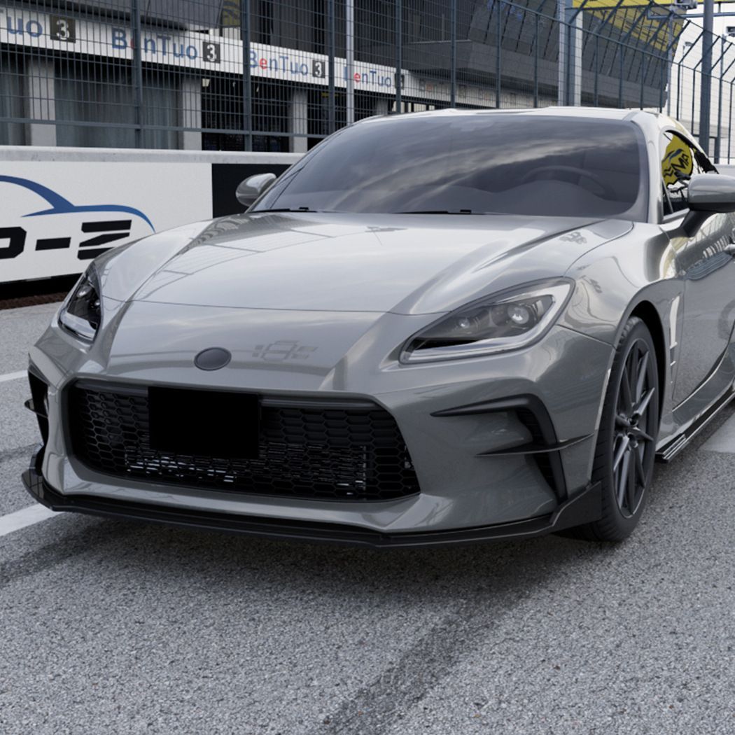 トヨタ GR86 2025年以降 対応 フロントバンパースポイラー フロントリップ アンダーパネル 外装カスタム ABS製 ピアノブラック カーボン調