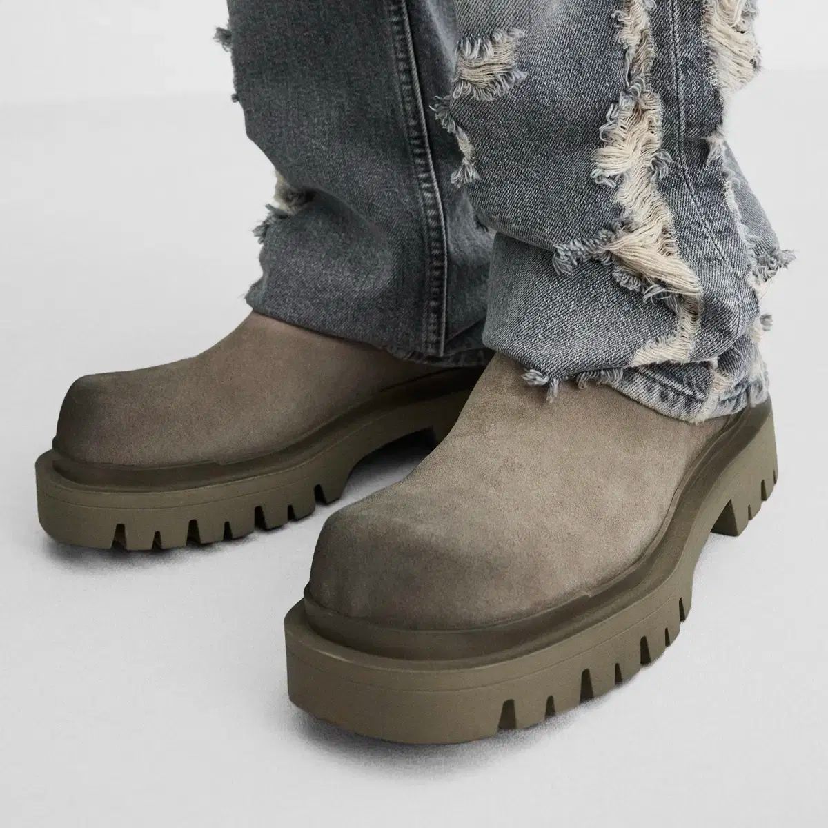 ZARA ザラ オーバーソール スエード ブーツ 43 275 280