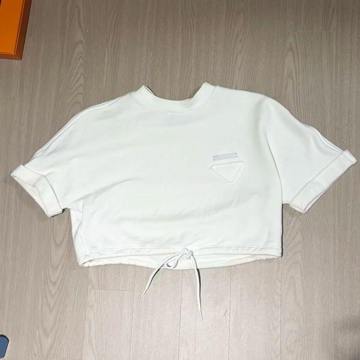 【PRADA】クロップドコットン フリース Tシャツ★XLサイズ 大人気 プラダ PRADA クロップドコットンフリースTシャツ