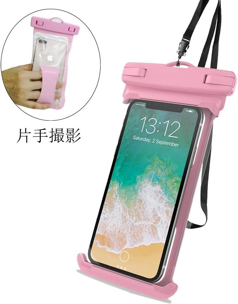 新品 Smarkey 防水ケース スマホ 携帯ケース 完全 話 Pink 619