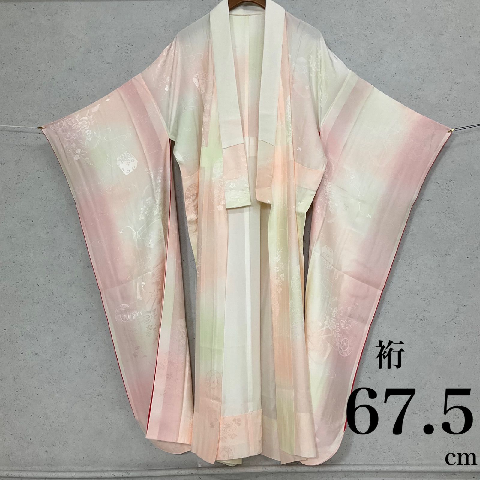 ◇kimono+one◇振袖長襦袢◇単衣◇袖無双◇居敷当て付き◇衣紋抜き付き