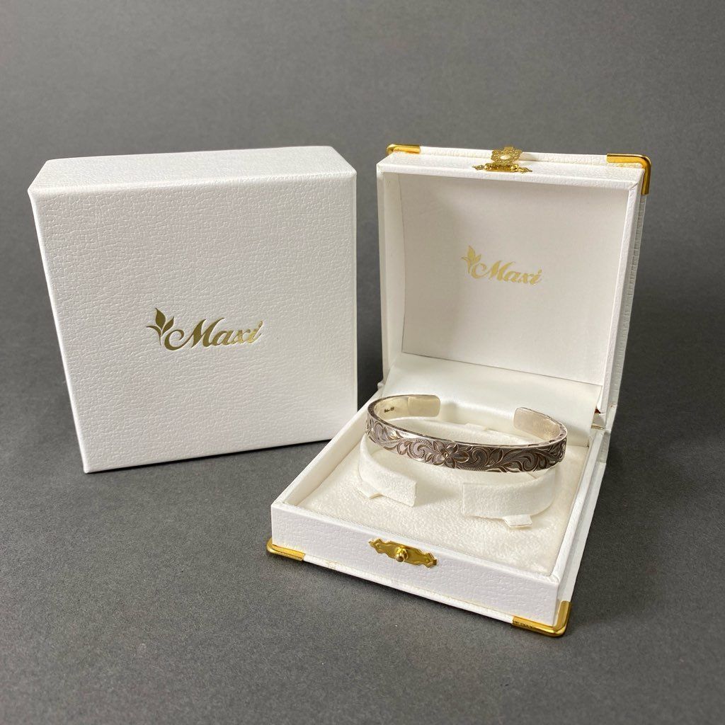 Maxi ハワイアンジュエリー Silver925 バングル 14mm 保証書付 Maxi ハワイアンジュエリー Silver925 バングル 14mm 保証書付