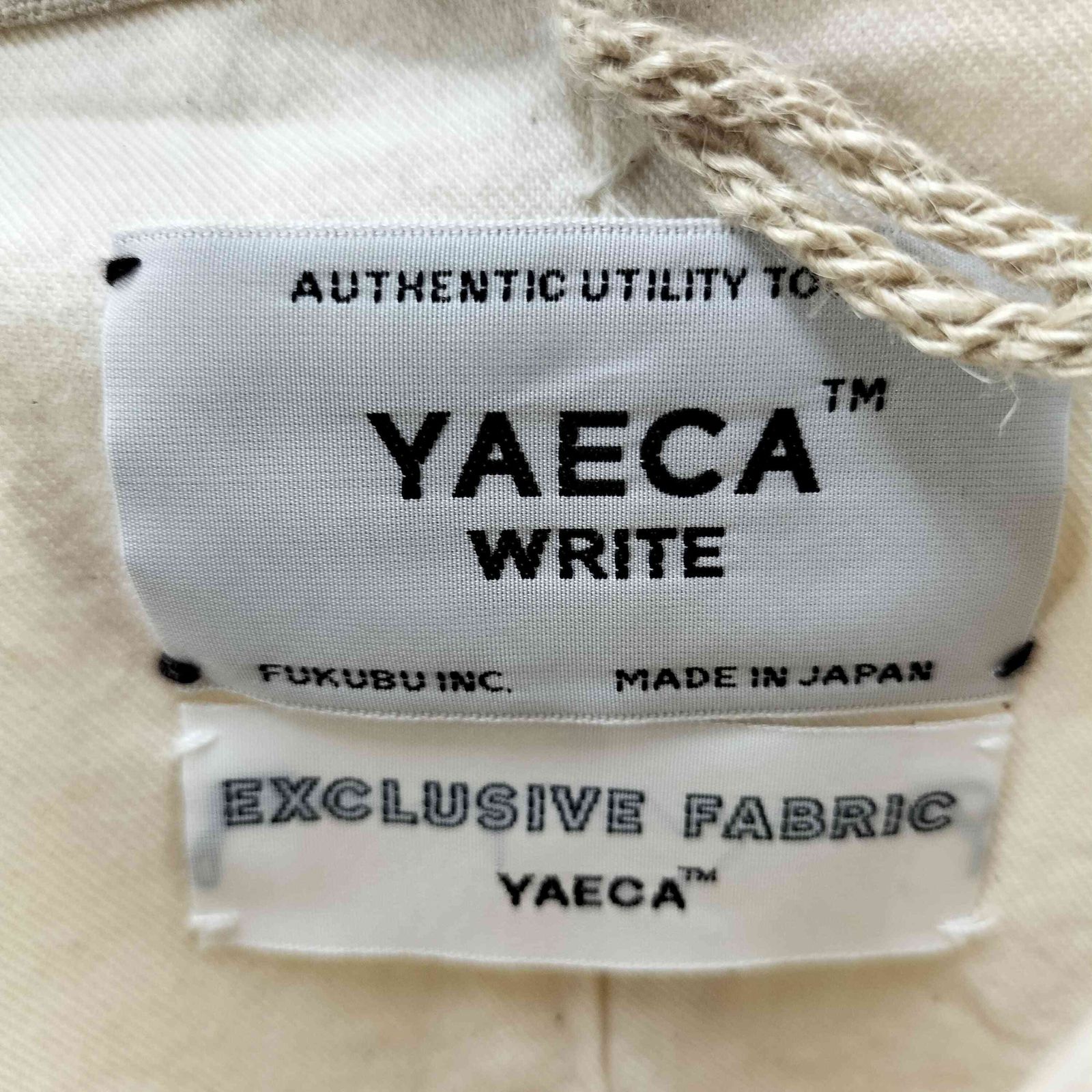 ヤエカ YAECA WRITE ワークベスト メンズ JPN：S YAECA [UNISEX