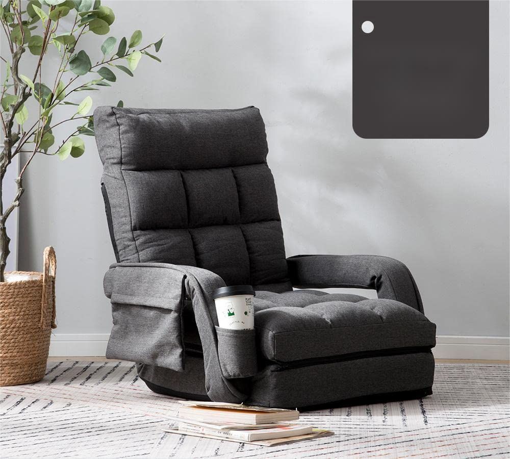 椅子 おしゃれ チェアー 座イス ブリック いす 肘付き座椅子 座椅子 イス リクライニングチェア リクライニング コンパクト ダークグレー オーエスジェイ OSJ