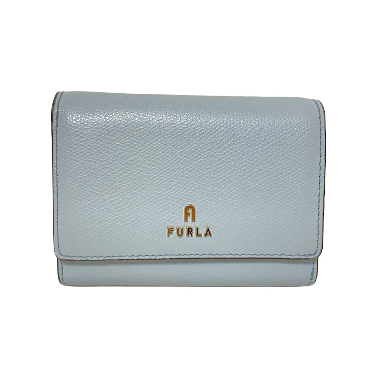 FURLA(フルラ) 2つ折り財布 カメリア ライトブルー レザー