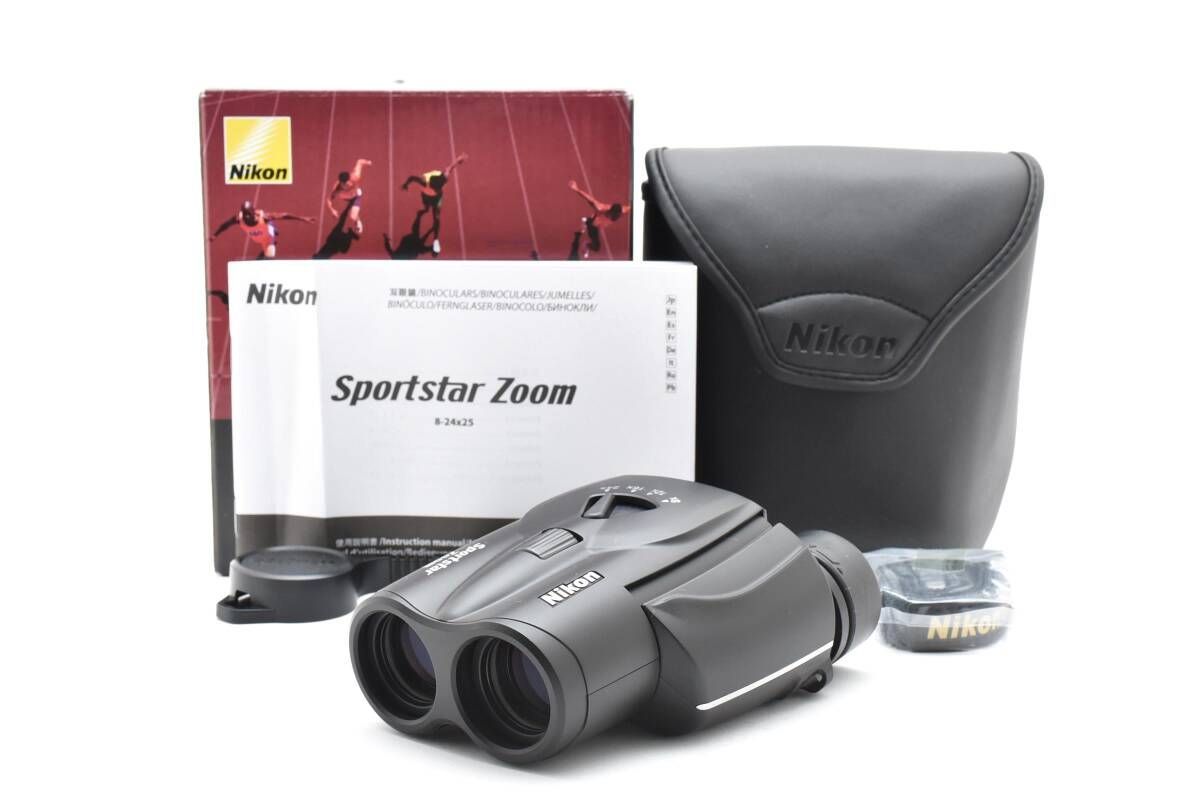 上品 ニコン Nikon Sportstar Zoom 8-24×25 ブラック 元 属 双眼鏡 スポーツスターズーム Y0998 A2271