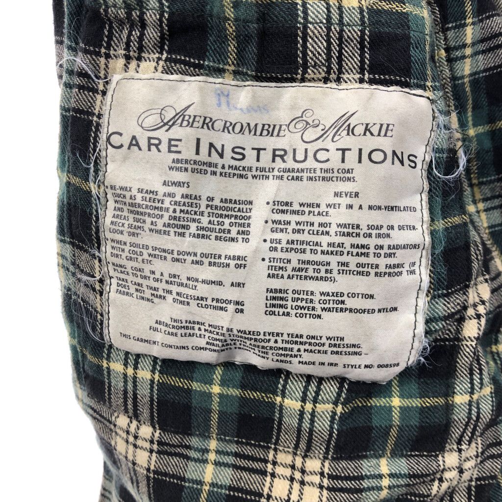 70年代 ABERCROMBIE&MACKIE オイルドジャケット オリーブ (メンズ L相当) 中古 古着 Q4578 メルカリ