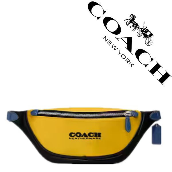 セール中】COACH コーチバッグ C5343 イエロー×ネイビー ボディーバッグ ベルトバッグ ウエストバッグ 斜めがけバッグ アウトレット品  保存袋付属 新品未使用 - メルカリ