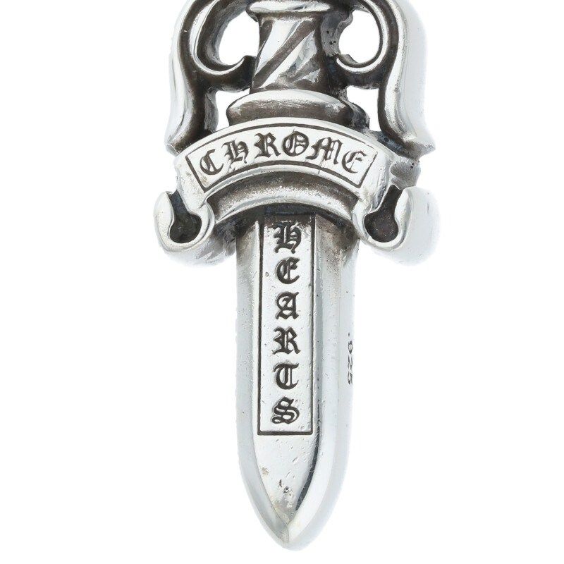 クロムハーツ ダガーチャーム シルバーネックレストップ メンズ CHROME HEARTS クロムハーツ ネックレストップ #5DAGGER ZIP1 #5