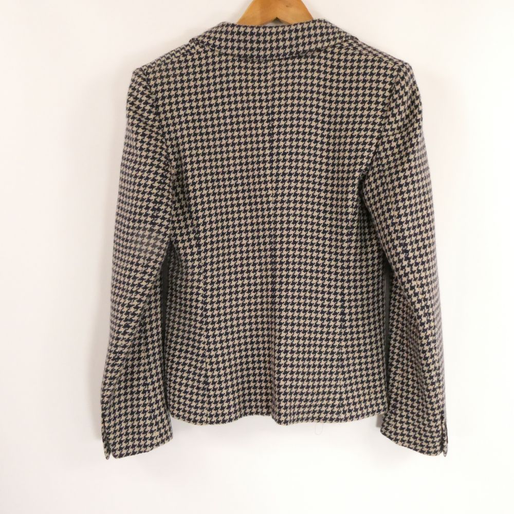 美品꧁マックスマーラ꧂ウールジャケット 大きいサイズ 44 千鳥格子 チェック 美品 MAXMARA マックスマーラ テーラードジャケット 36 XS