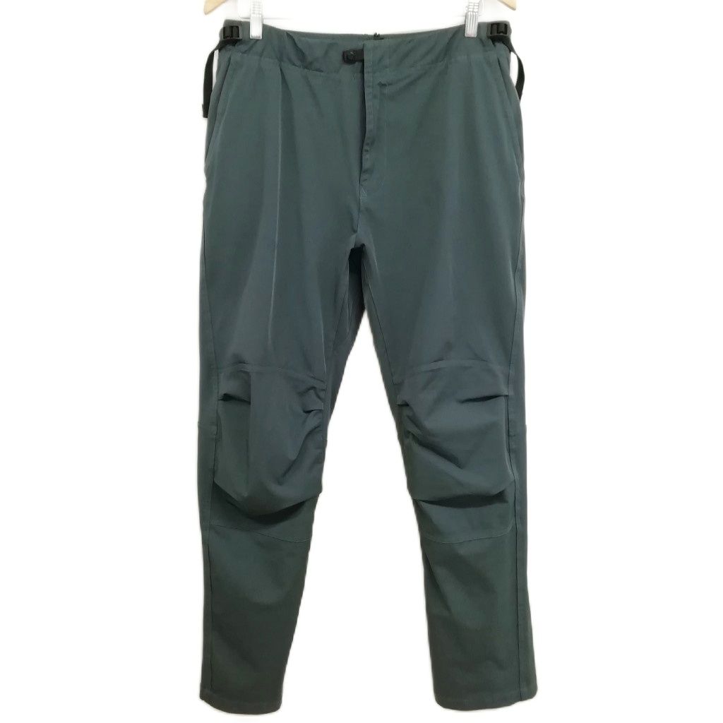 ストーンアイランド STONE ISLAND 7915301G4 strap-detail high-rise tapered-leg trousers 23SS テーパード レギュラーフィット パンツ 32 チャコール系
