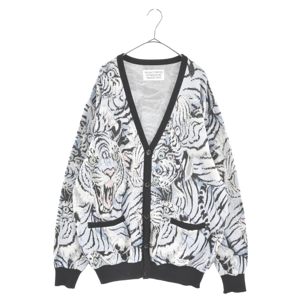 21fw Tim lehi ティムリーハイ コラボカーディガン ブルー 青 WACKO MARIA (ワコマリア) 21AW TIM LEHI JACQUARD CARDIGAN ティム